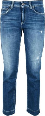 Dondup Dames, Jeans, Blauw, Maat: W28 Katoen