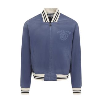 Maison Margiela Bomber Jackets, male, Blue, Size: L Workwear Jacket