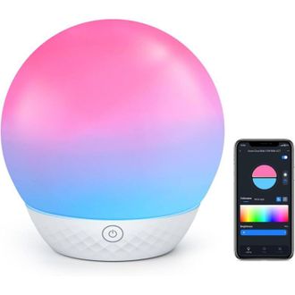 OEM L&aacute;mpara De Mesa Led Inteligente, L&aacute;mpara De Mesita De Noche, Luz Nocturna Bluetooth T&aacute;ctil Con Controles Regulables, Controles Multicapa, Compatible C