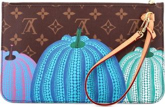 Louis Vuitton Neverfull Pochette Yayoi Kusama Pumpkins Monogram Canvas Large pouch - Bruin