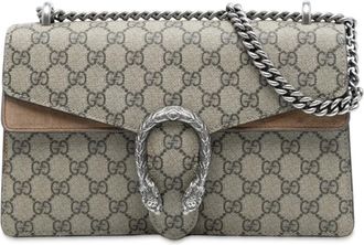 Gucci 2016-2025 Medium GG Supreme Dionysus shoulder bag - women - Fabric/Suede/Leather - One Size - Brown