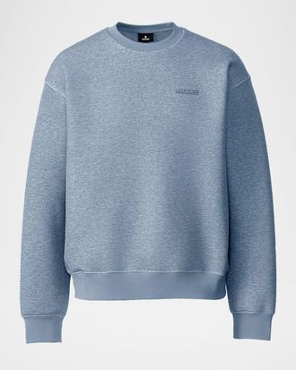 Mackage Men & apos;s Julian Double-Face Jersey Silicone-Logo Crewneck Sweater