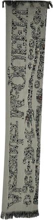 Alexander McQueen Alexander Mcqueen Printed Fringed Scarf (Authentic Pre-Loved)