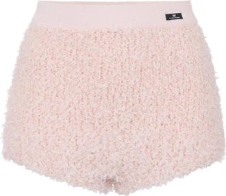 Elisabetta Franchi Dames, Korte broeken, Roze, Maat: XS Fleece
