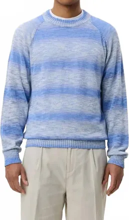 Les Deux Light Gradient Knit Sweater In Faded Denim