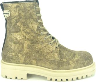 Floris Van Bommel Lace-up Boots - Dames - Veterlaarzen - Geel - 38 EU - Leer - Schoenen