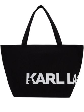 Karl Lagerfeld K/Essential tote bag - men - Cotton/Recycled Cotton - OS - Black