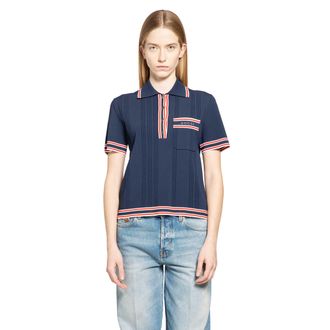 Gucci Polo top with striped trim
