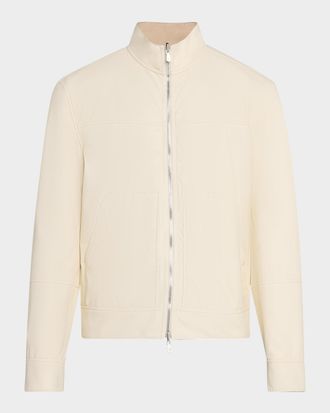 Brunello Cucinelli Men & apos;s Two-Tone Reversible Leather Jacket