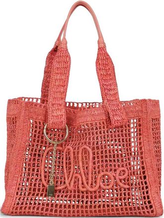 Chlo&eacute; Raffia Banana Bag