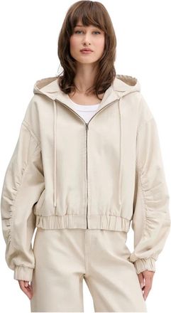 Rotate Heavy Twill Jacket - Dames - Vesten met rits - Beige - L - Katoen - Hoodies & sweatvesten