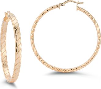 Glaze Jewelry Sterling Silver Large Twist Hoops