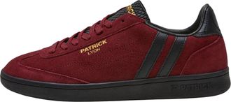 Patrick Mens Lyon Suede Cupsole Sneakers (Bourgogne/Zwart)