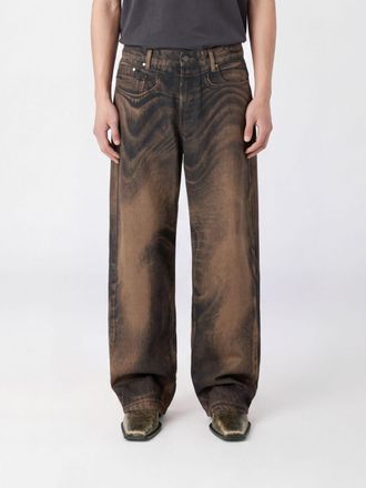 Camper Wide-Leg Jeans in Distressed Denim with Bleached Effect