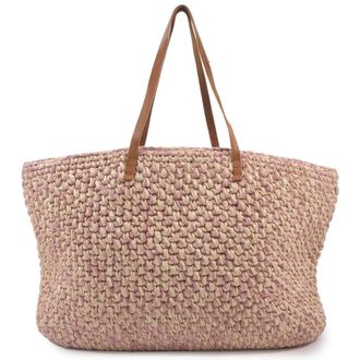 Fendi Pink Straw Tote Bag (Pre-Owned)