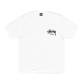St&uuml;ssy Heren, Tops, Wit, Maat: L Katoen