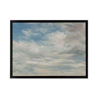 Artery8 John Constable Clouds Framed Canvas Wall Art Print in Blue | Size: W24 x H32