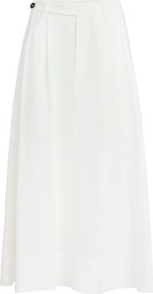 Brunello Cucinelli Twill sartorial skirt with monili in White at Nordstrom, Size 40 It