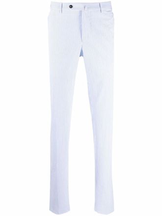 Pantaloni Torino pinstripe-pattern chinos - White