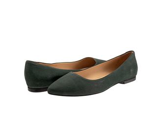 Trotters Estee Womens Slip-on Dress Shoes Dark Green Nubuck : 8 N (AA)
