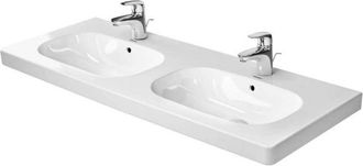 Duravit Duravit - D-code Lavabo Doble Con Plataforma Para Grifo Rebosadero 1200x490mm Blanco 1 Orificio Para Grifer&iacute;a
