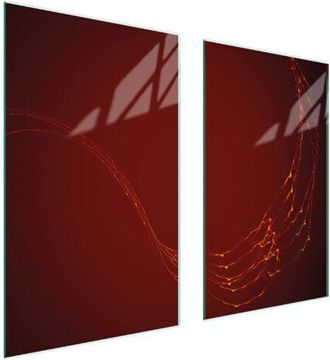 OEM Placa Protectora De Vidrio Para Estufa 75x52 Rojo