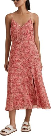 Reiss Olivia Printed Strappy Midi Dress