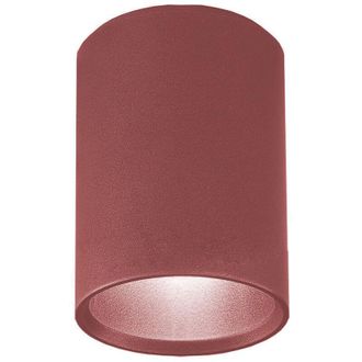 Lumicom Rond Plafoniera, 1x GU10, max 33W, metallo, rosso cowhide, D.6cm x H10cm - Lumicom