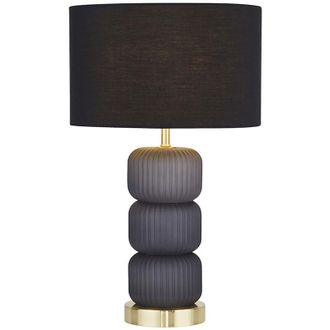 Searchlight Searchlight - Lampada Da Scrivania Contemporanea Niagara Acciaio Nero Vetro Ottone 1 Luce E27