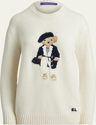 Ralph Lauren Collection Polo Bear Cashmere Crewneck Sweater
