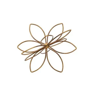 Foreside Home And Garden Open Flower Decorative Accent Bronze Metal in Brown at Nordstrom