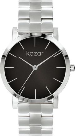 Kazar Zilveren horloge met zwarte wijzerplaat - Dames - Horloges - Zwart - ONE Size - Accessoires