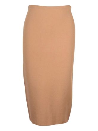 Diane Von F&uuml;rstenberg Tweekleurige gebreide kokerrok - Beige
