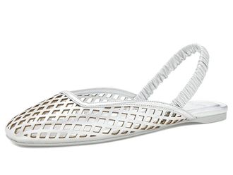 Kate Spade New York Eloise Slingback Flats Womens Sandals Silver : 6.5 M, Leather