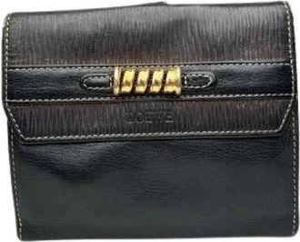 Loewe Pre-owned Leather Wallet - Dames - Vintage Accessoires - Zwart - ONE Size - Leer - Vintage