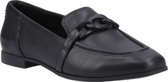 Toms Toms Lynette Leather WoMens Black Loafers - Size UK 4