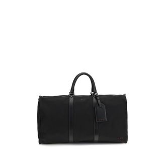 Kiton Gym Travel Bag With Leather Inserts