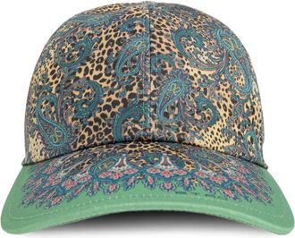 Etro Honkbalpet met dierenprint en paisley-patroon - Bruin