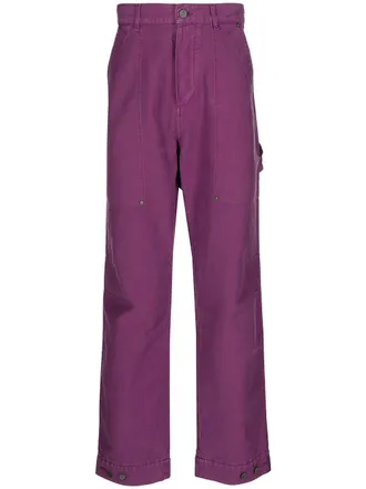 Palm Angels patch pocket denim trousers - men - Cotton - S - Purple