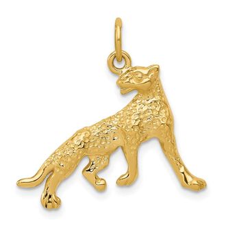 Diamond2Deal 14k Yellow Gold Cheetah Charm