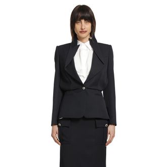 Alexander McQueen Folded Lapel Blazer