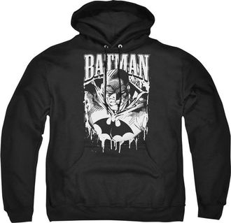 Gildan Batman Bat Metal Adult Pull Over Hoodie / Hooded Sweatshirt