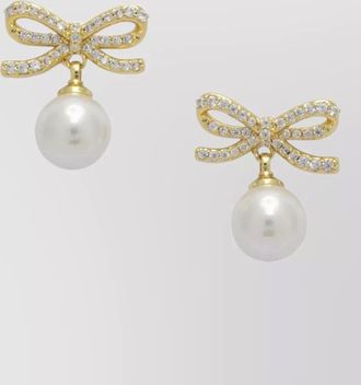 Self Portrait crystal and imitation pearl earrings