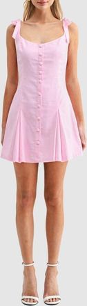 All in Favor Pleated Minidress in Icy Pink at Nordstrom, Size X-Large