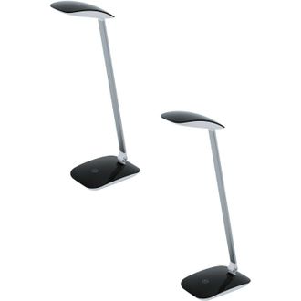 Loops 2 PACK Table Desk Lamp Colour Balck Touch On/Off Dimming Bulb LED 4.5W Included