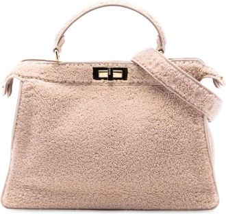 Fendi 2010-2025 Large Shearling Peekaboo ISeeU satchel - Rosa