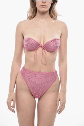 Os&eacute;ree Stretch Nylon Bikini With Rhinestones size S