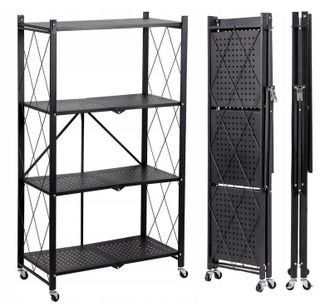 OEM Estanter&iacute;a De Cocina Plegable Con Ruedas - 4 Estantes, Estilo Loft, M&oacute;vil, Duradera