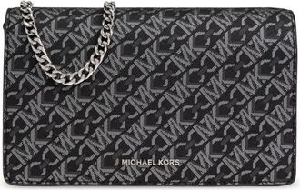 Michael Michael Kors Jet Set shoulder bag - women - PVC/Calf Leather - One Size - Black