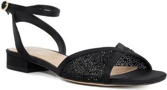 Dune London Naxxos Crystal Embellished Sandal in Black at Nordstrom, Size 41